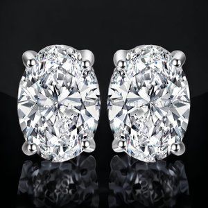 Certified 1ct. t.w. Diamond Oval Hidden Halo Stud Earrings VVS1 GRA Certified